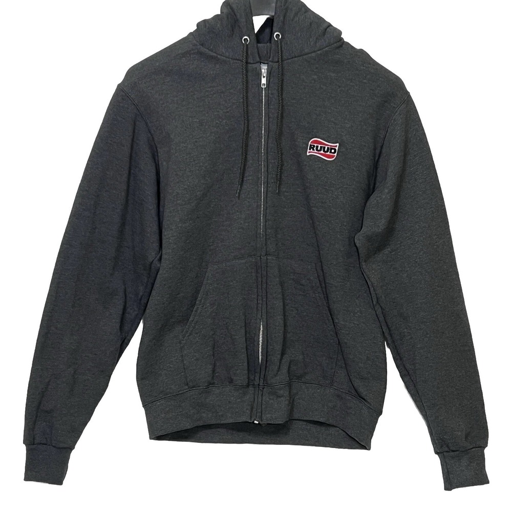 Champion Eco Authentic Rudd Logo Full Zip Sweatshirt Hoodie Large Embroidered